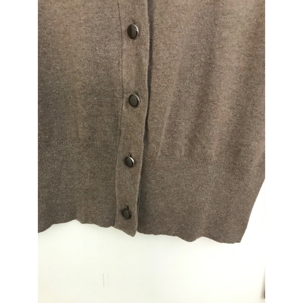Banana Republic Sz L Luxury Blend Brown Button Up Cardigan Cottage Grampa Core - Picture 4 of 9